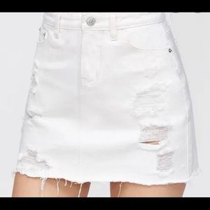 American Eagle white jean skirt